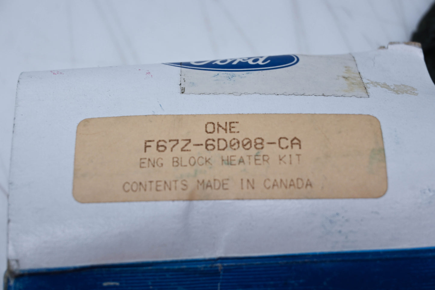 New OEM Ford F67Z-6D008-CA Engine Block Heater Kit NOS