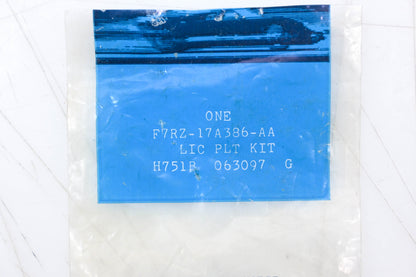 New OEM Ford F7RZ-17A386-AA License Plate Bracket Hardware Kit NOS