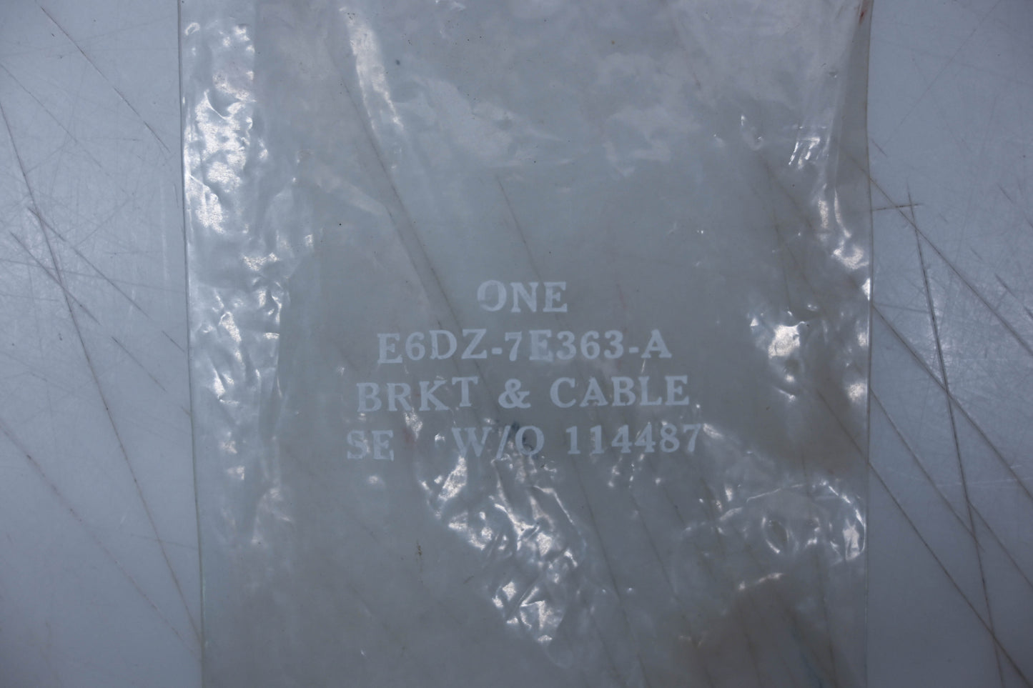 New OEM Ford E6DZ-7E363-A Shift Cable & Bracket Assembly NOS