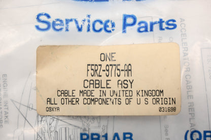 New OEM Ford F5RZ-9775-AA Cruise Throttle Cable Assembly NOS