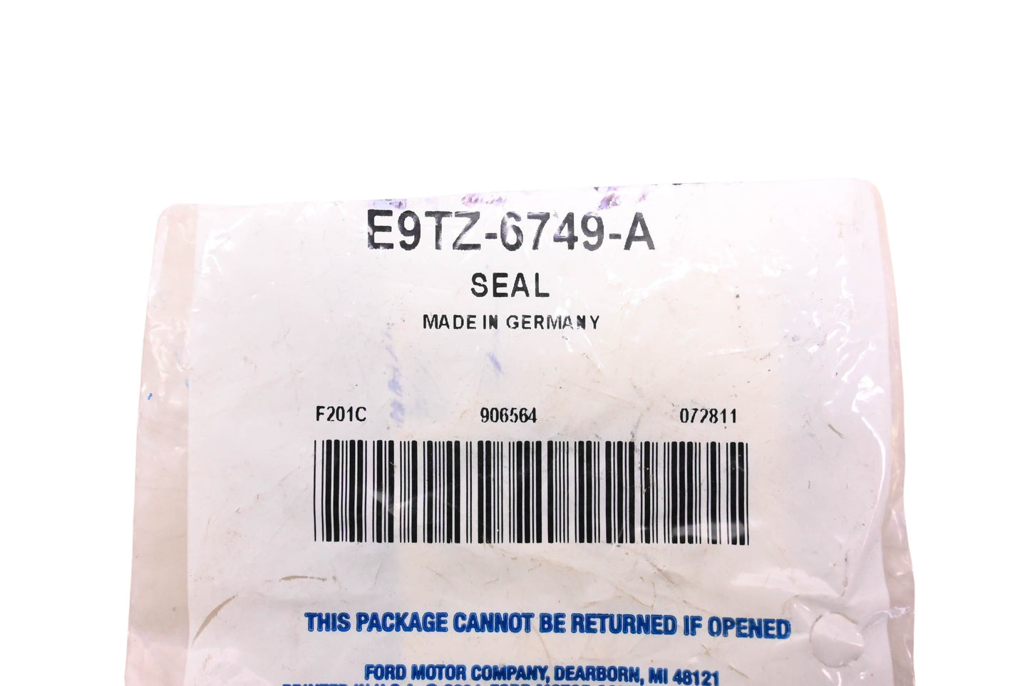 New OEM Ford E9TZ-6749-A Green Oil Filter Adapter Seal NOS