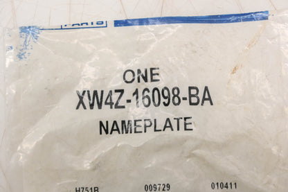 New OEM Ford XW4Z-16098-BA LS Front Fender Badge Emblem Nameplate NOS
