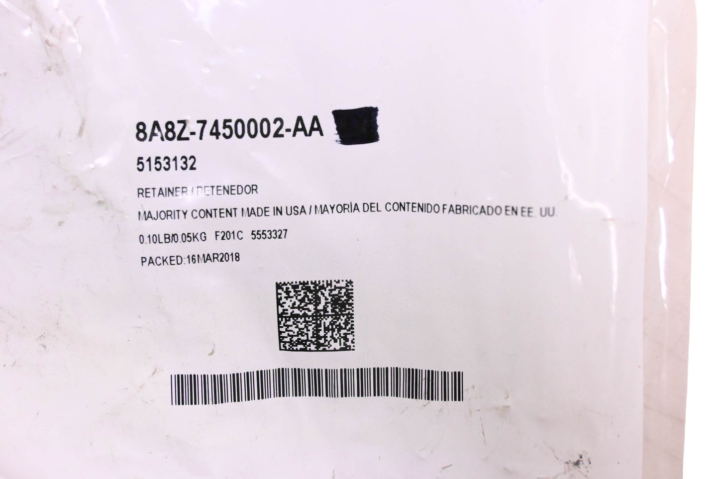 New OEM Ford 8A8Z-7450002-AA, 5153132 Roof Drip Rail Trim Retainer Assembly NOS