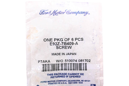 New OEM Ford E92Z-7B409-A Screws Qty 6 NOS