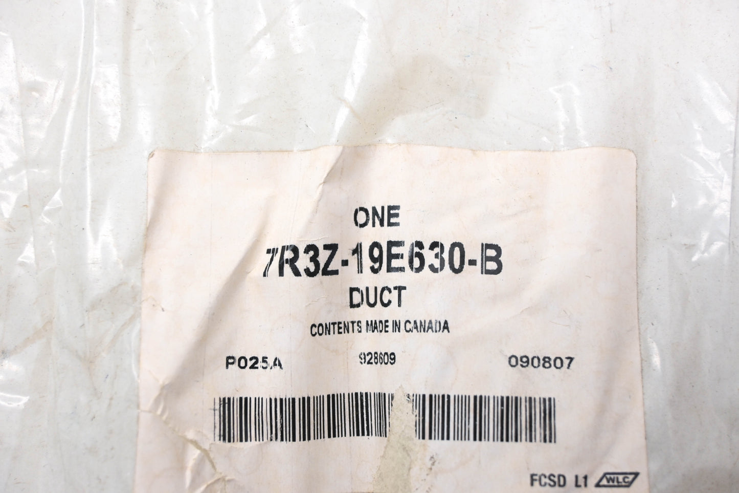 New OEM Ford 7R3Z-19E630-B AC Duct Assembly NOS
