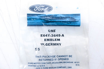 New OEM Ford E64Y-3649-A Mercury Center Steering Wheel Emblem NOS