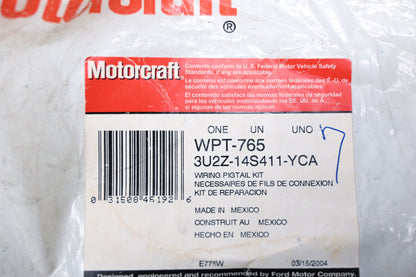 New OEM Motorcraft WPT-765, 3U2Z-14S411-YCA Wiring Pigtail Kit NOS