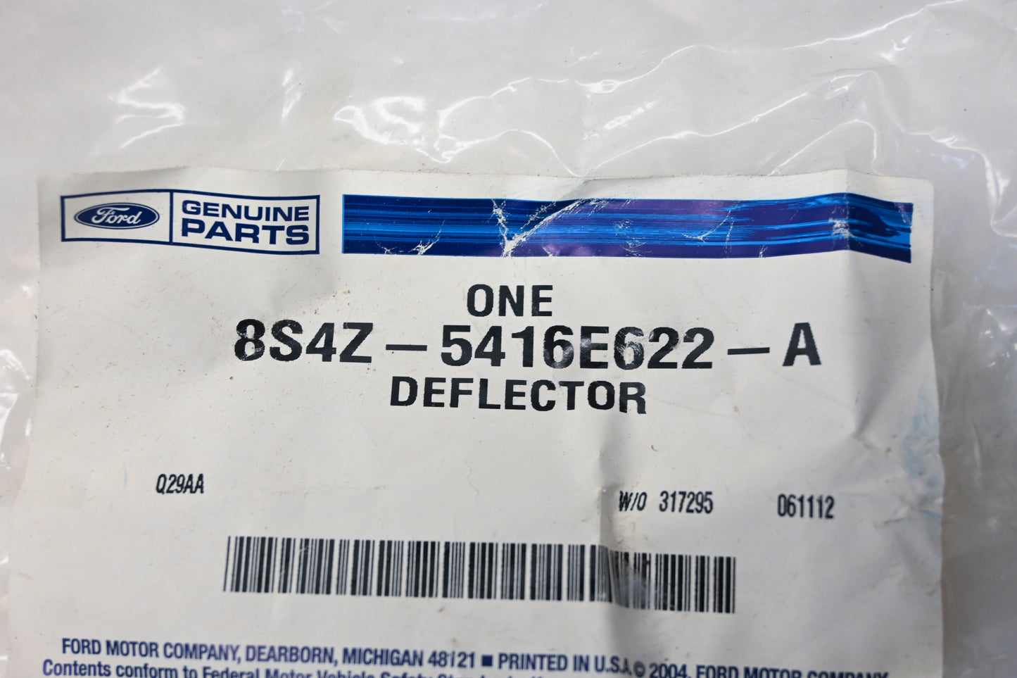 New OEM Ford 8S4Z-5416E622-A Air Deflector NOS