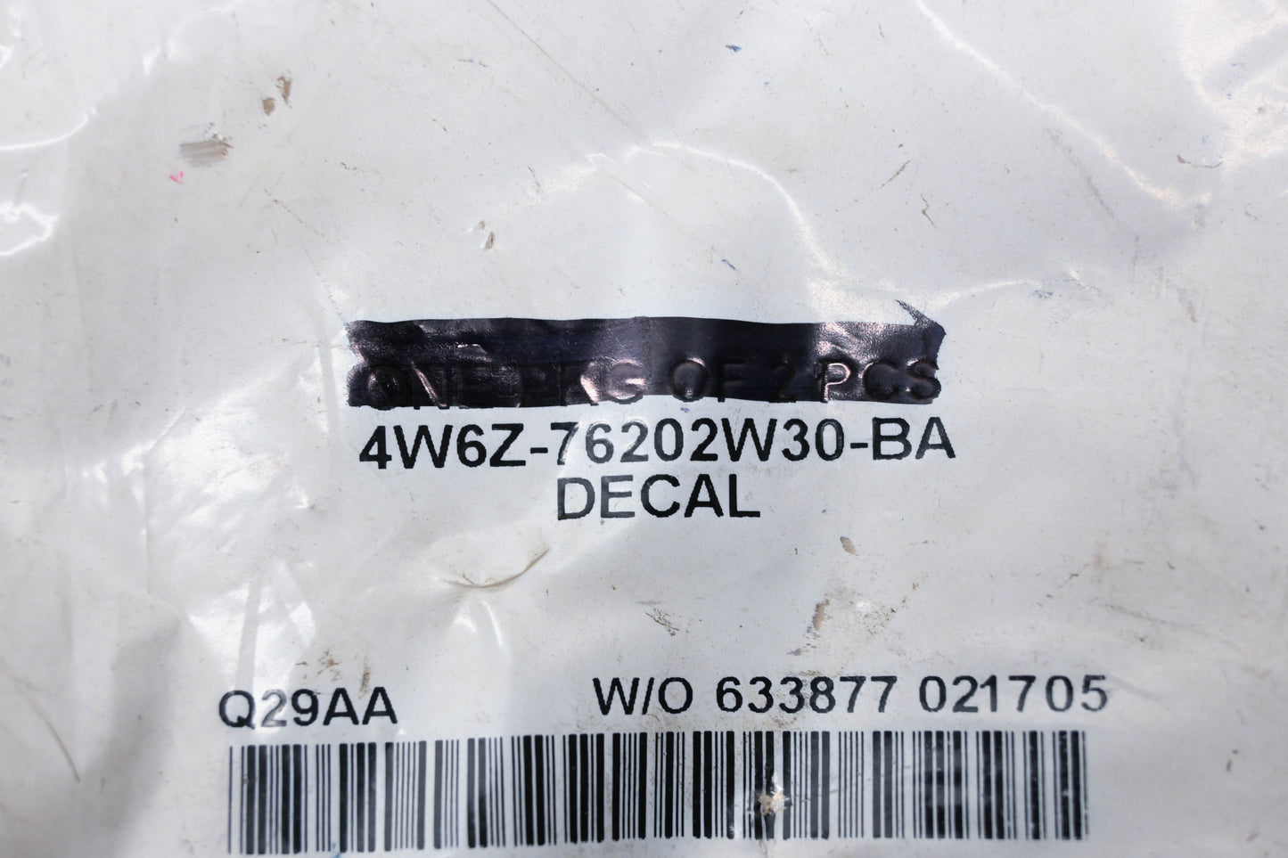 New OEM Ford 4W6Z-76202W30-BA Decal NOS