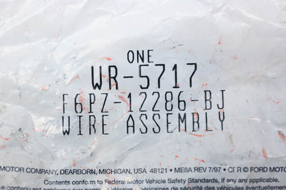 New OEM Motorcraft WR-5717, F6PZ-12286-BJ Wire Assembly NOS