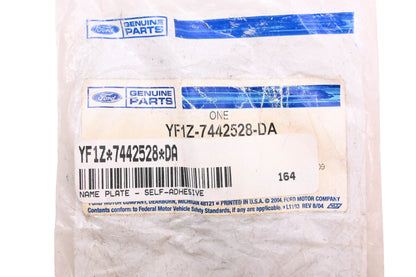 New OEM Ford YF1Z-7442528-DA Self-Adhesive Ford Nameplate NOS