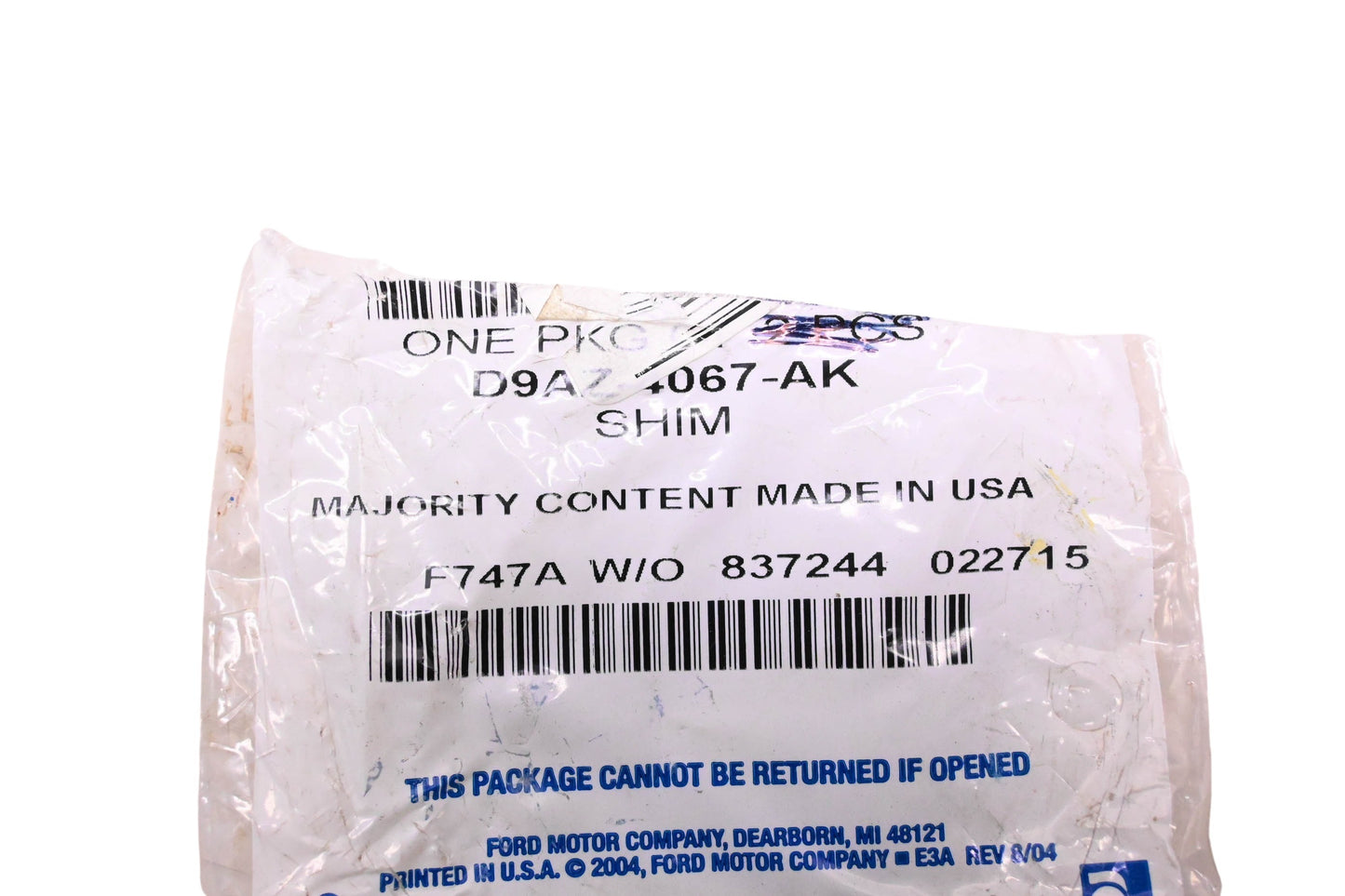 New OEM Ford D9AZ-4067-AK Differential Driving Gear Shim NOS