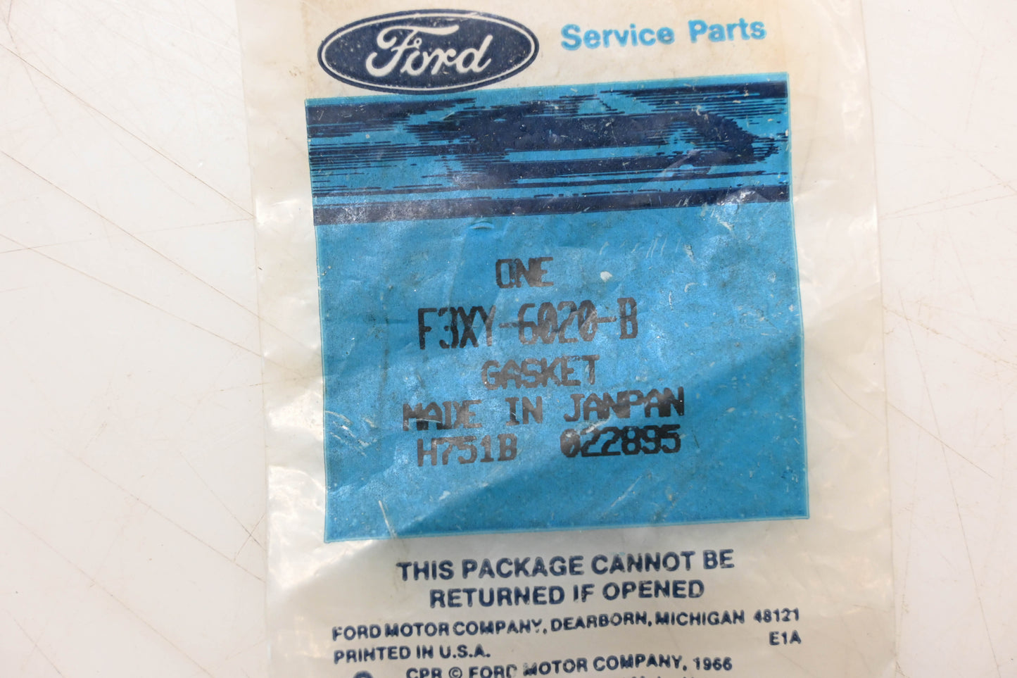 New OEM Ford F3XY-6020-B Gasket NOS