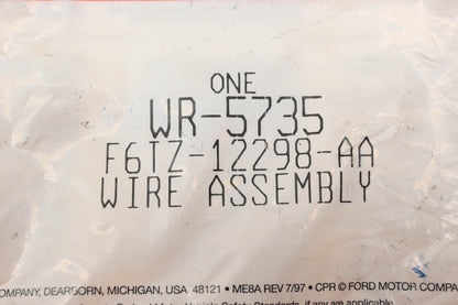 New OEM Motorcraft WR-5735, F6TZ-12298-AA Ignition Coil Wire Assembly NOS