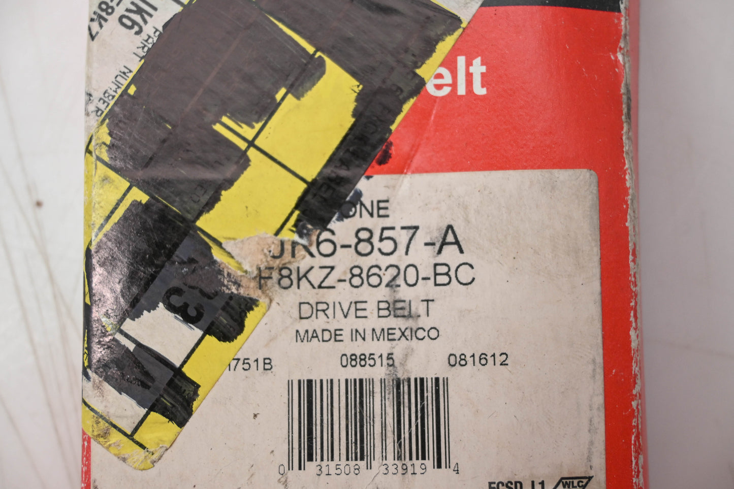 New OEM Motorcraft JK6-857-A, F8KZ-8620-BC Serpentine Belt NOS