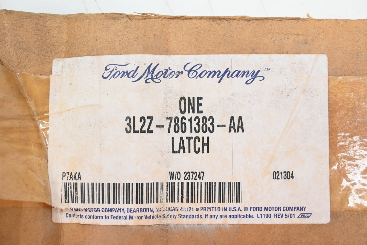 New OEM Ford 3L2Z-7861383-AA Rear Seat Latch/ Hitch Assembly NOS