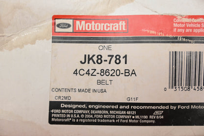 New OEM Motorcraft JK8-781, 4C4Z-8620-BA Serpentine Belt NOS