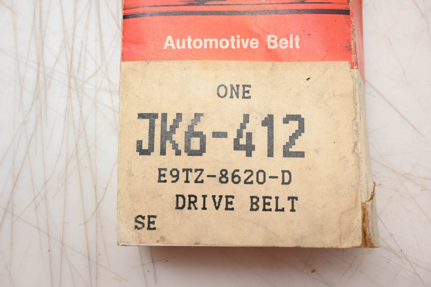 New OEM Motorcraft JK6-412, E9TZ-8620-D Serpentine Belt NOS