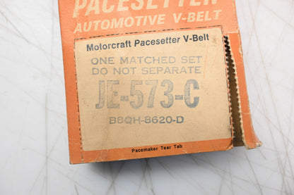 New OEM Motorcraft JE-573-C, B8QH-8620-D Replacement V-Belt Kit NOS