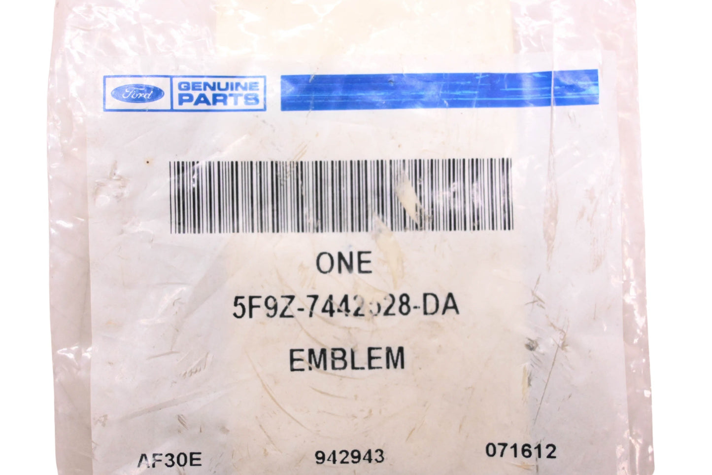 New OEM Ford 5F9Z-7442528-DA Ford Tailgate Trunk Emblem NOS