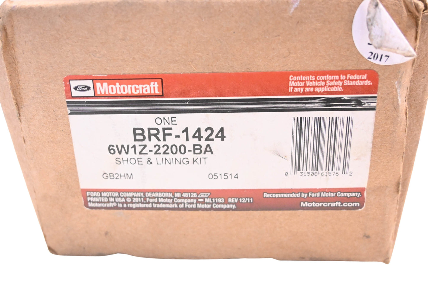 New OEM Motorcraft BRF-1424, 6W1Z-2200-BA Rear Ceramic Disc Brake Kit NOS