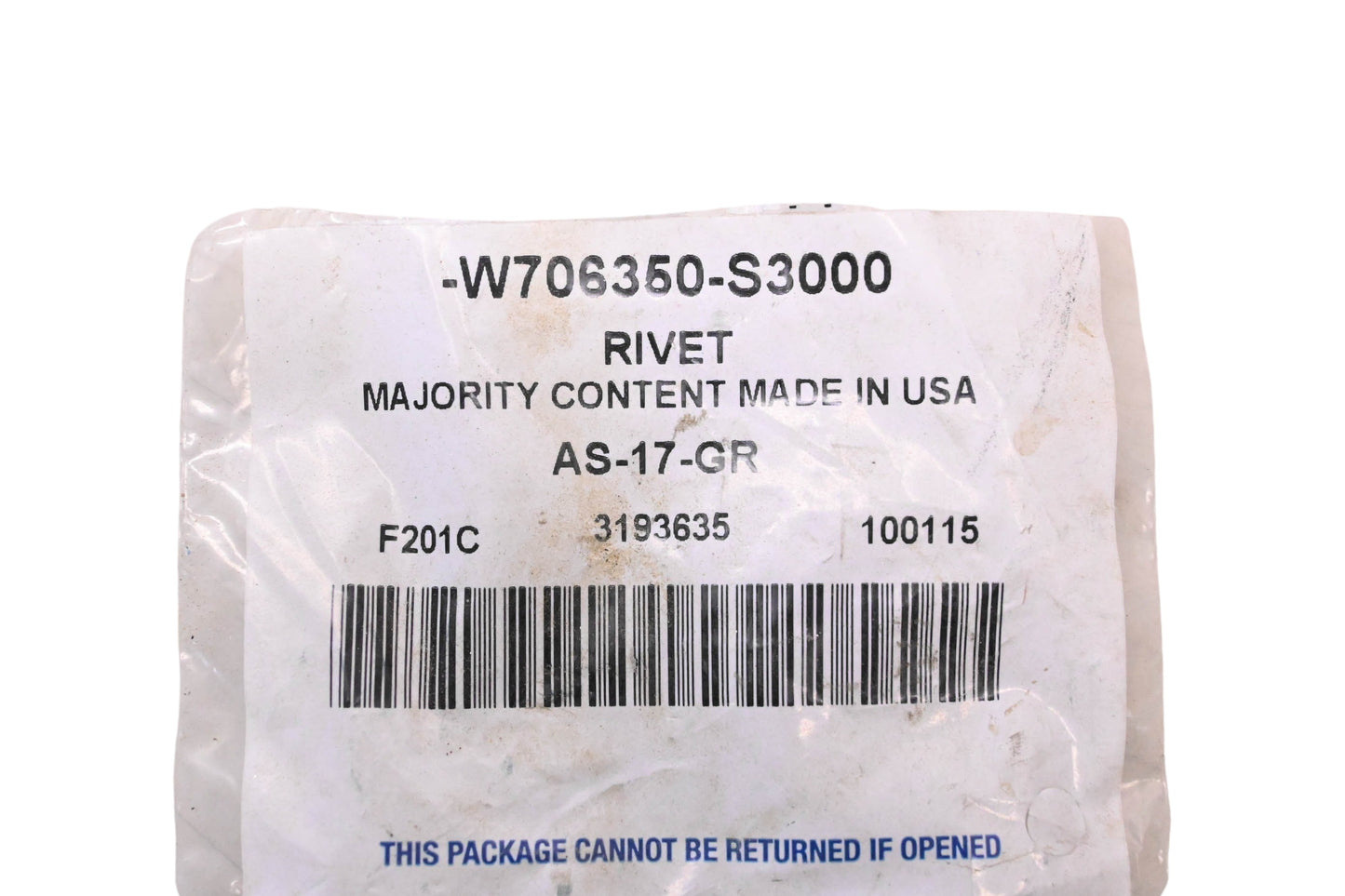New OEM Ford W706350-S3000 Wheel Fender Flare Moulding Rivet Qty 2 NOS