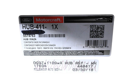New OEM Motorcraft HUB-411, 5574763 Wheel Hub Assembly NOS