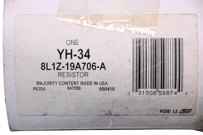 New OEM Motorcraft YH-34, 8L1Z-19A706-A HVAC Blower Motor Resistor Assembly NOS