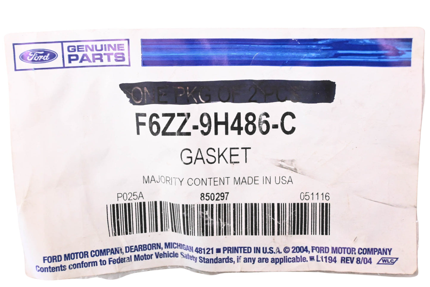 New OEM Ford F6ZZ-9H486-C Fuel Injection Plenum Gasket NOS