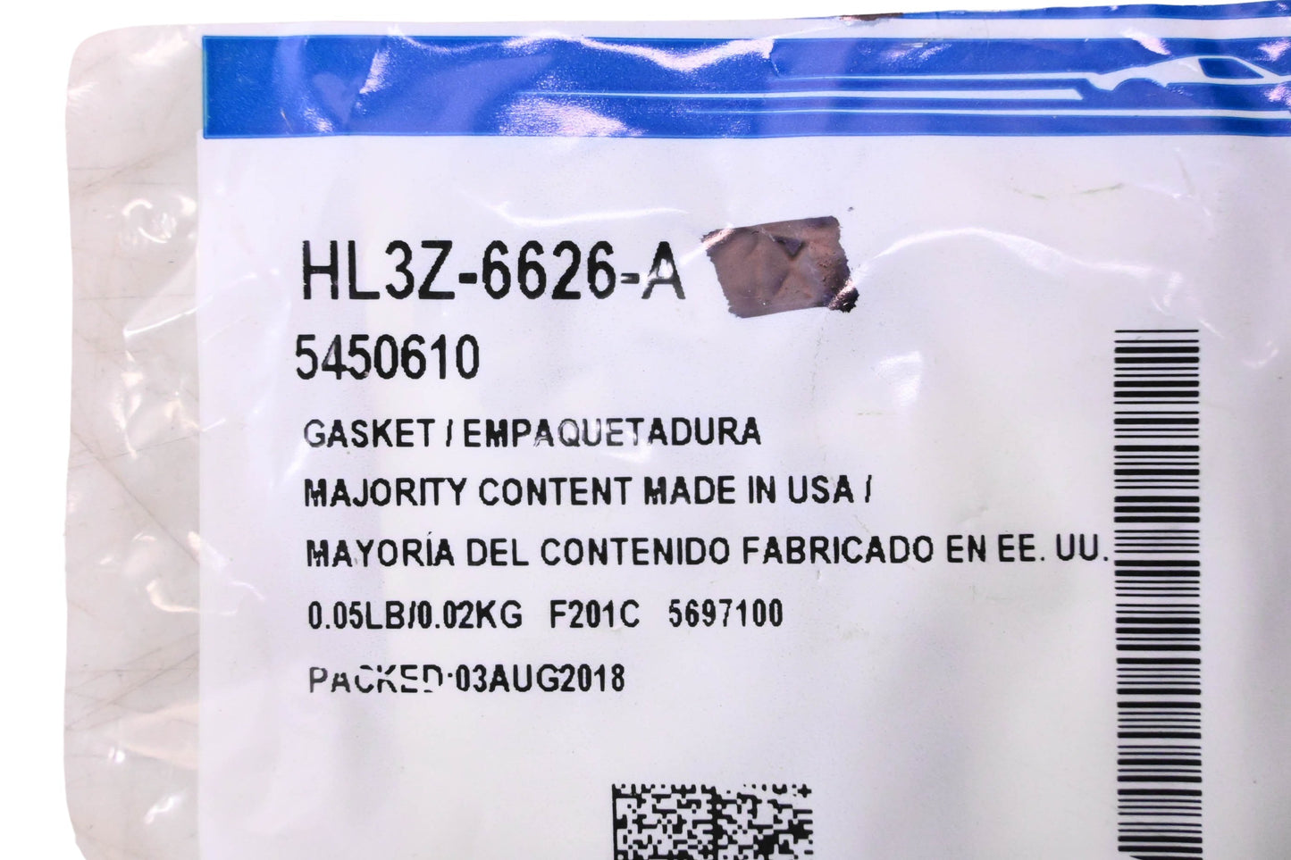 New OEM Ford HL3Z-6626-A, 5450610 Engine Tube Gasket NOS