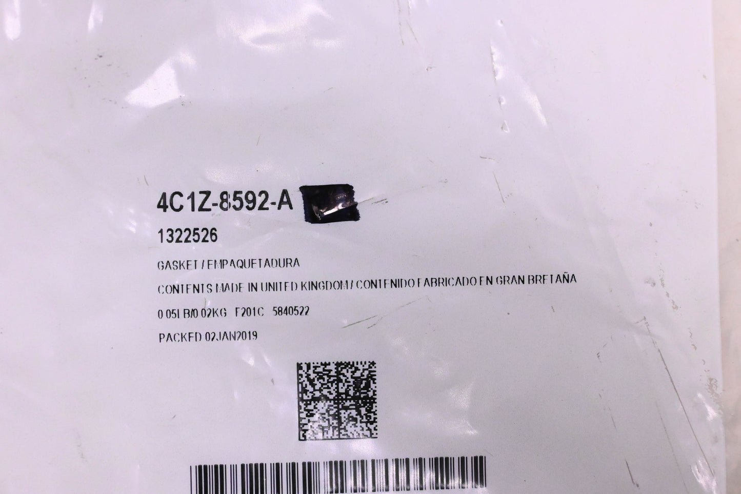 New OEM Ford 4C1Z-8592-A, 1322526 Water Manifold Gasket NOS