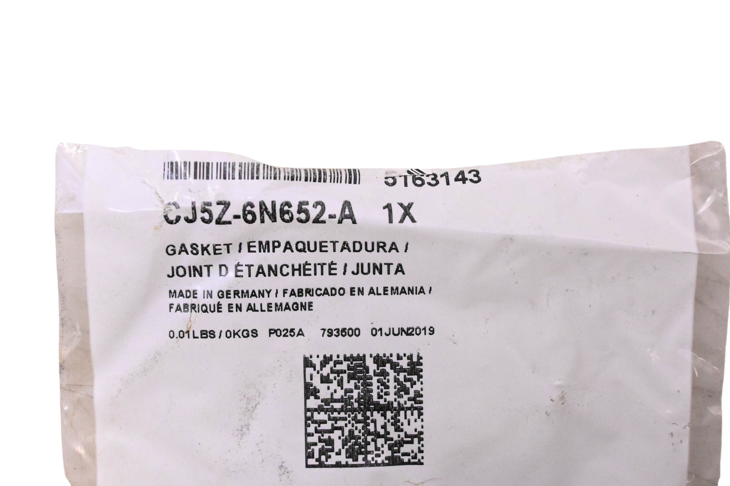 New OEM Ford CJ5Z-6N652-A, 5163143 Turbocharger Drain Gasket NOS