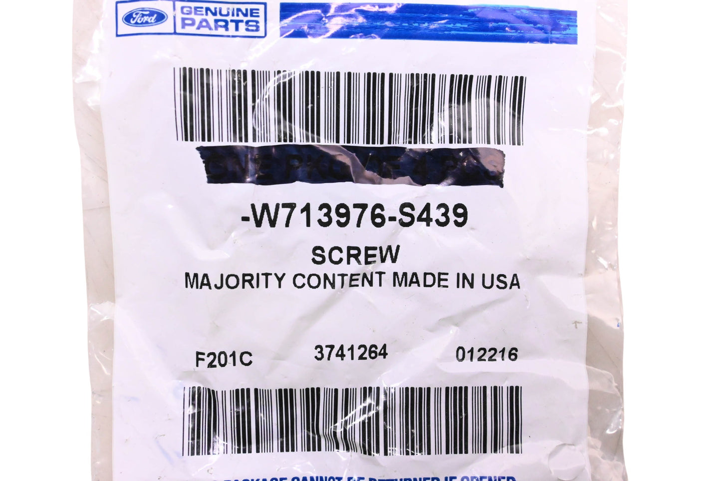 New OEM Ford W713976-S439 Brake Dust Shield Screw & Washer Assembly NOS