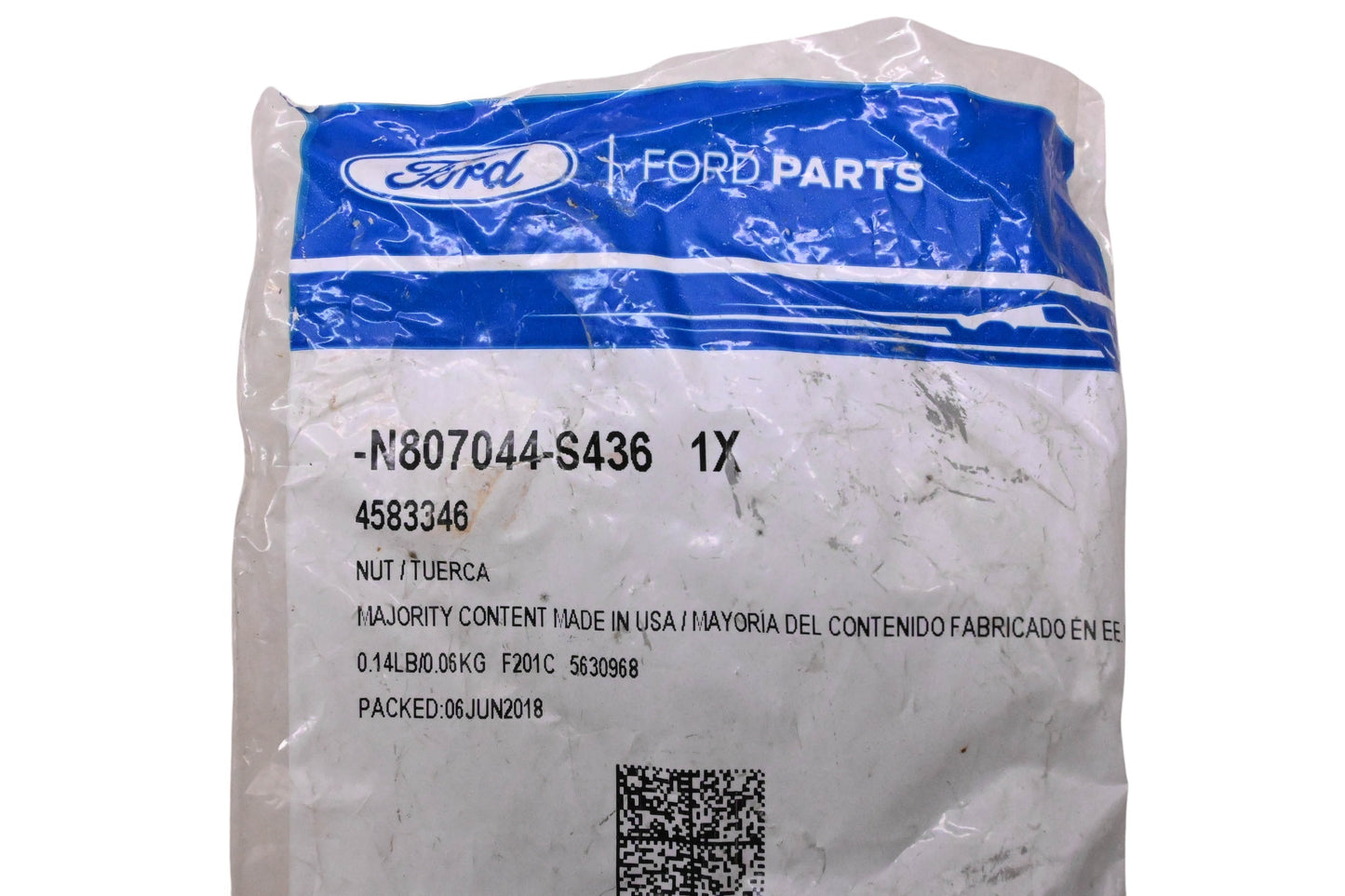 New OEM Ford N807044-S436, 4583346 Leaf Spring Nut NOS