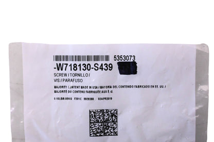 New OEM Ford W718130-S439, 5353073 Roof Rail Screw NOS