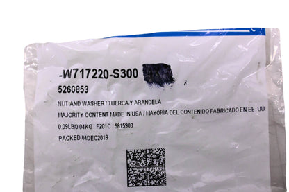 New OEM Ford W717220-S300, 5260853 Under Cover Retainer Nut & Washer Assembly NOS