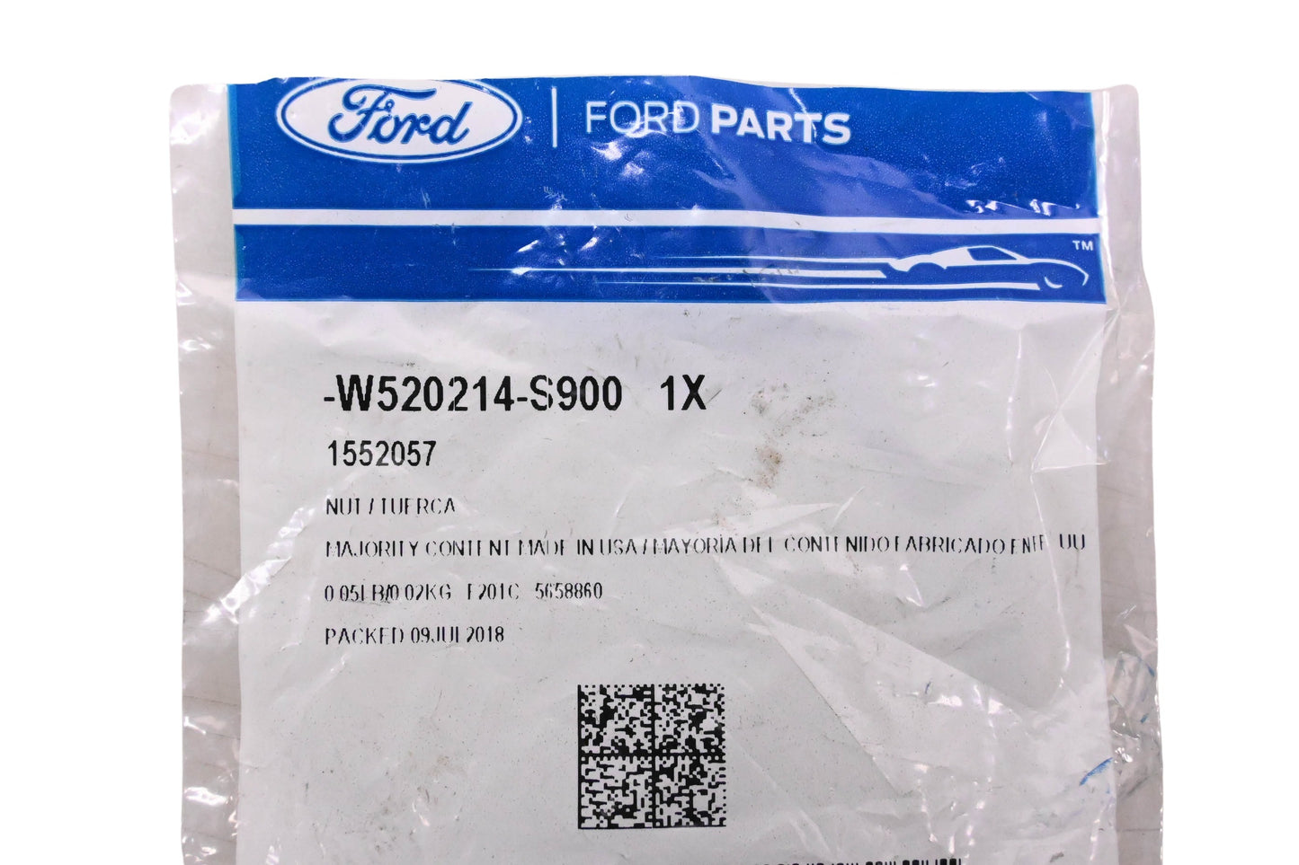 New OEM Ford W520214-S900, 1552057 Nut NOS