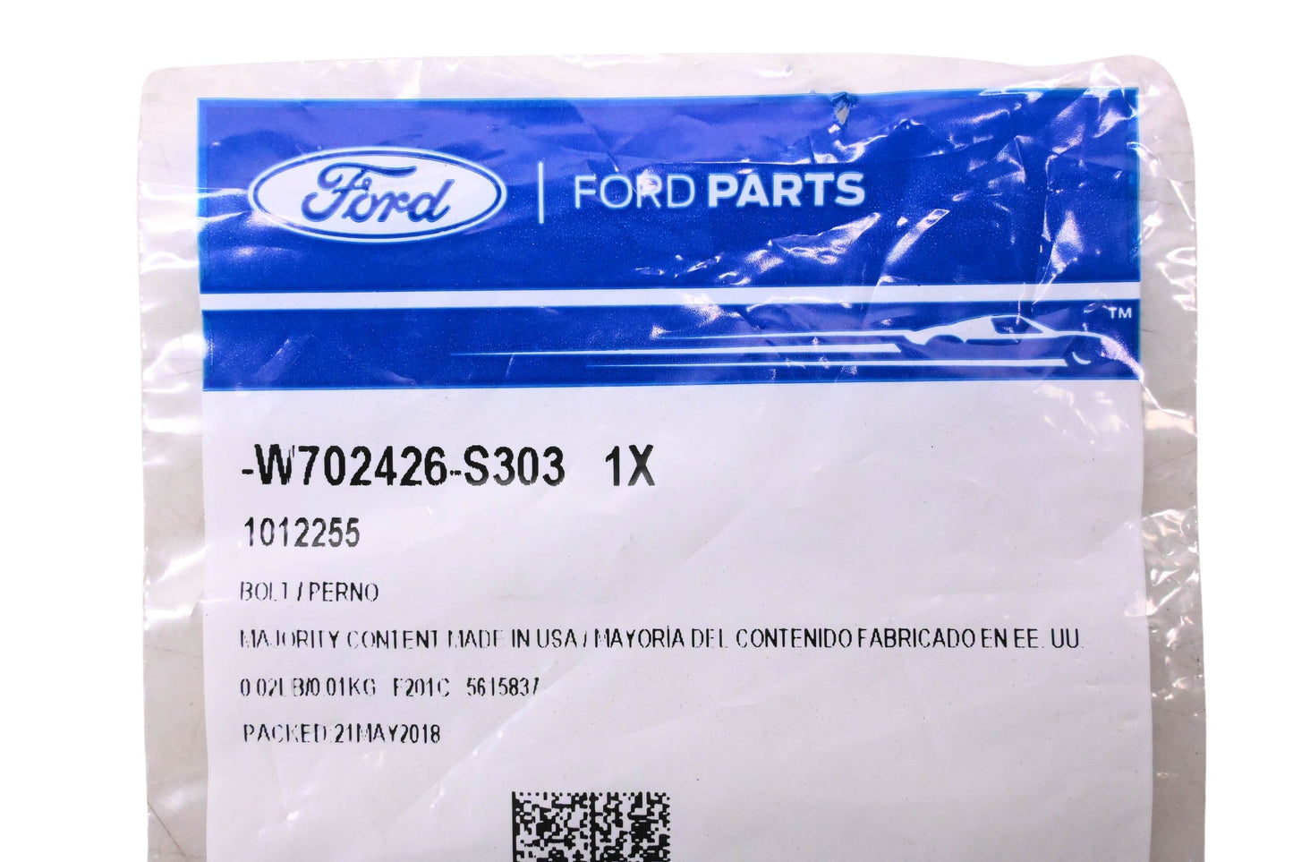 New OEM Ford W702426-S303, 1012255 Clutch Pressure Plate Bolt NOS