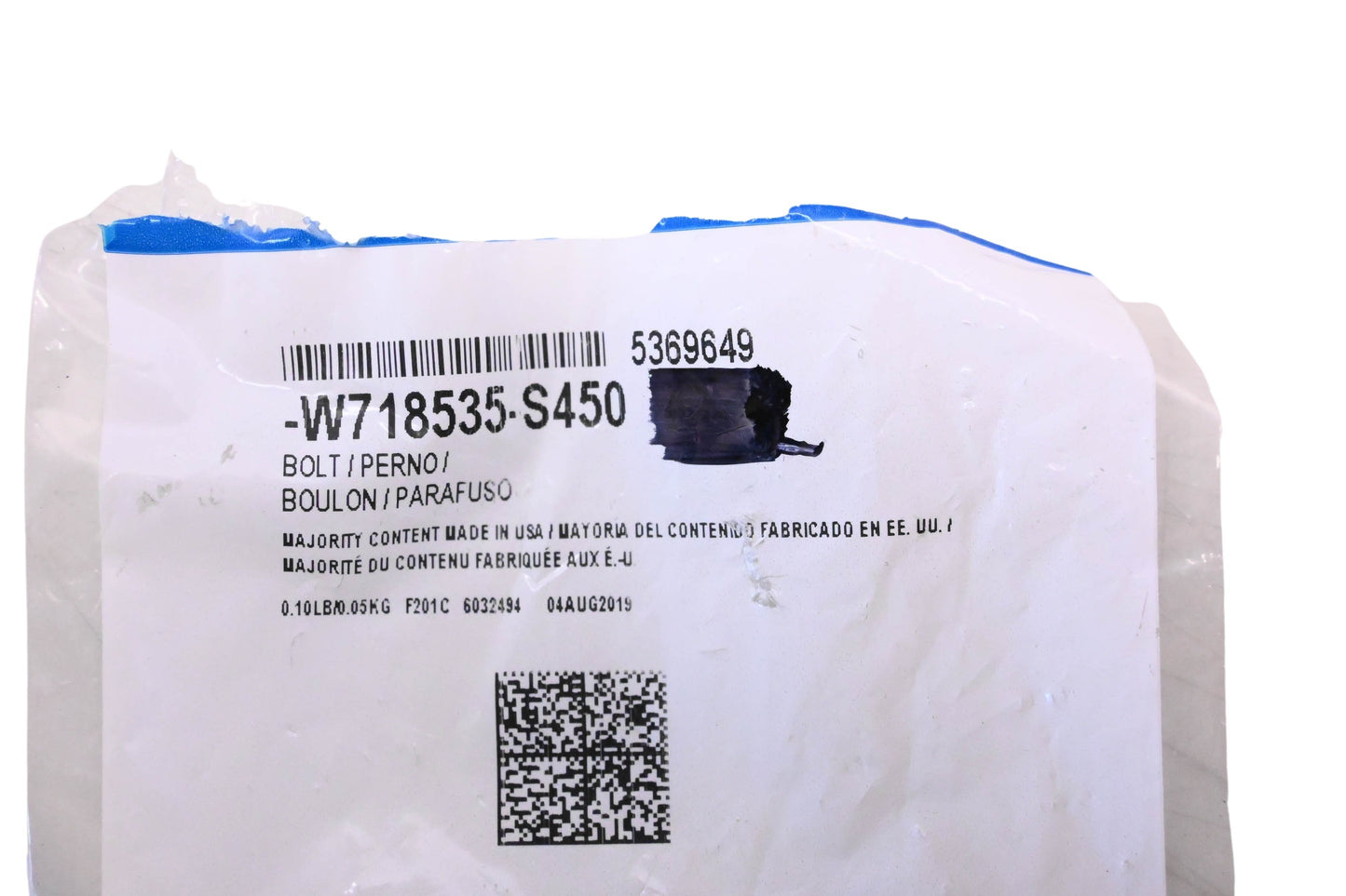 New OEM Ford W718535-S450, 5369649 Bolt & Washer Assembly NOS
