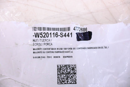 New OEM Ford W520116-S441, 4772686 Mount Plate Nut NOS