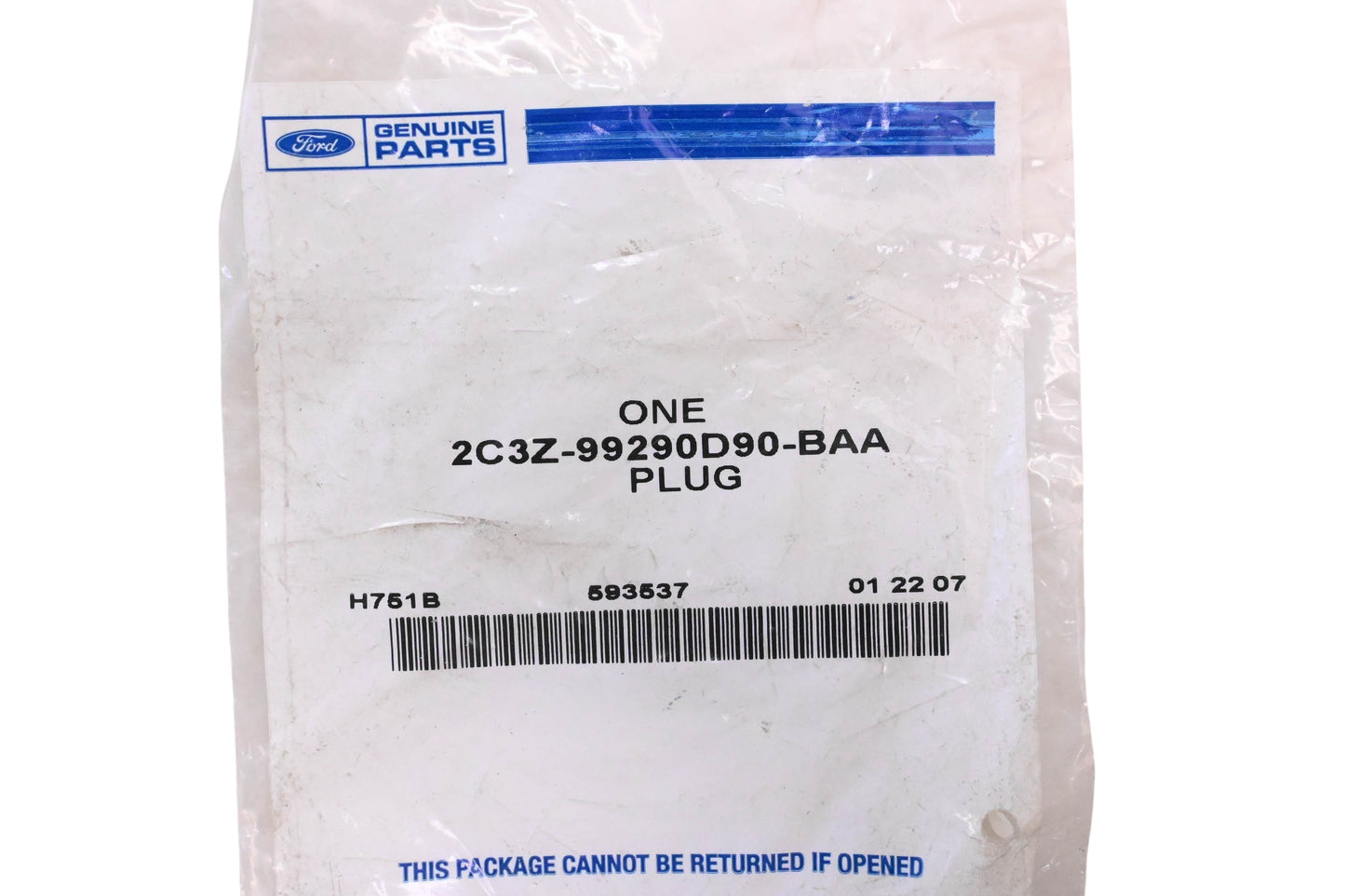 New OEM Ford 2C3Z-99290D90-BAA Quarter Panel Plug NOS