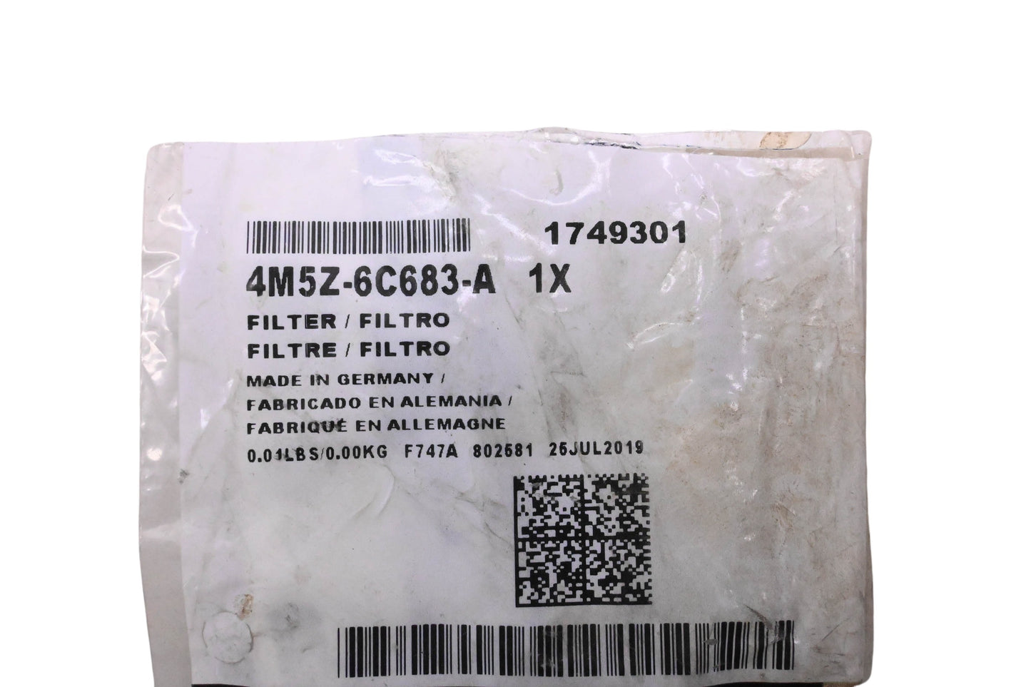 New OEM Ford 4M5Z-6C683-A, 1749301 Oil Line Filter NOS