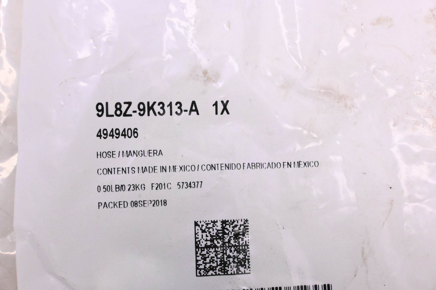 New OEM Ford 9L8Z-9K313-A, 4949406 Evaporative Emissions Fuel Line Hose Assembly NOS