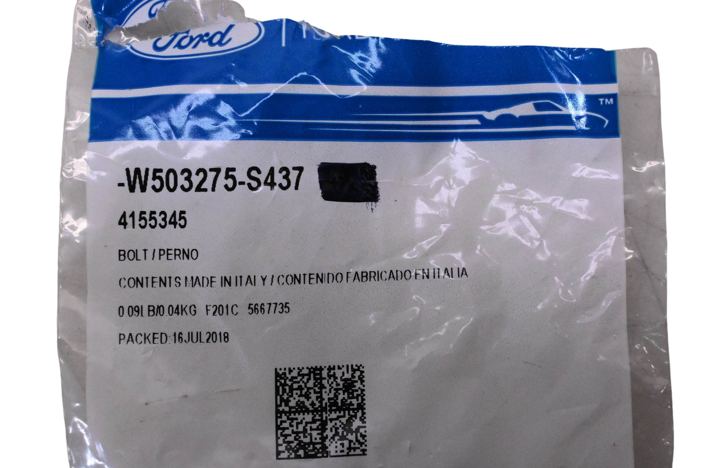 New OEM Ford W503275-S437, 4155345 Camshaft Sensor Bolt & Washer Assemblies Qty 2 NOS