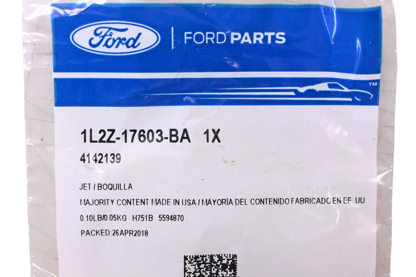 New OEM Ford 1L2Z-17603-BA, 4142139 Rear Window Wiper Nozzle Assembly NOS