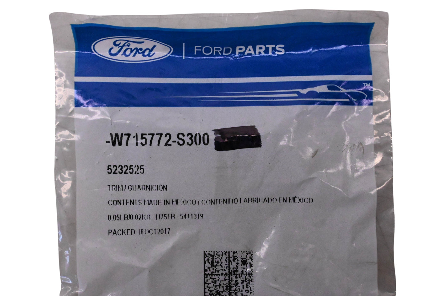 New OEM Ford W715772-S300, 5232525 Pin Trim NOS