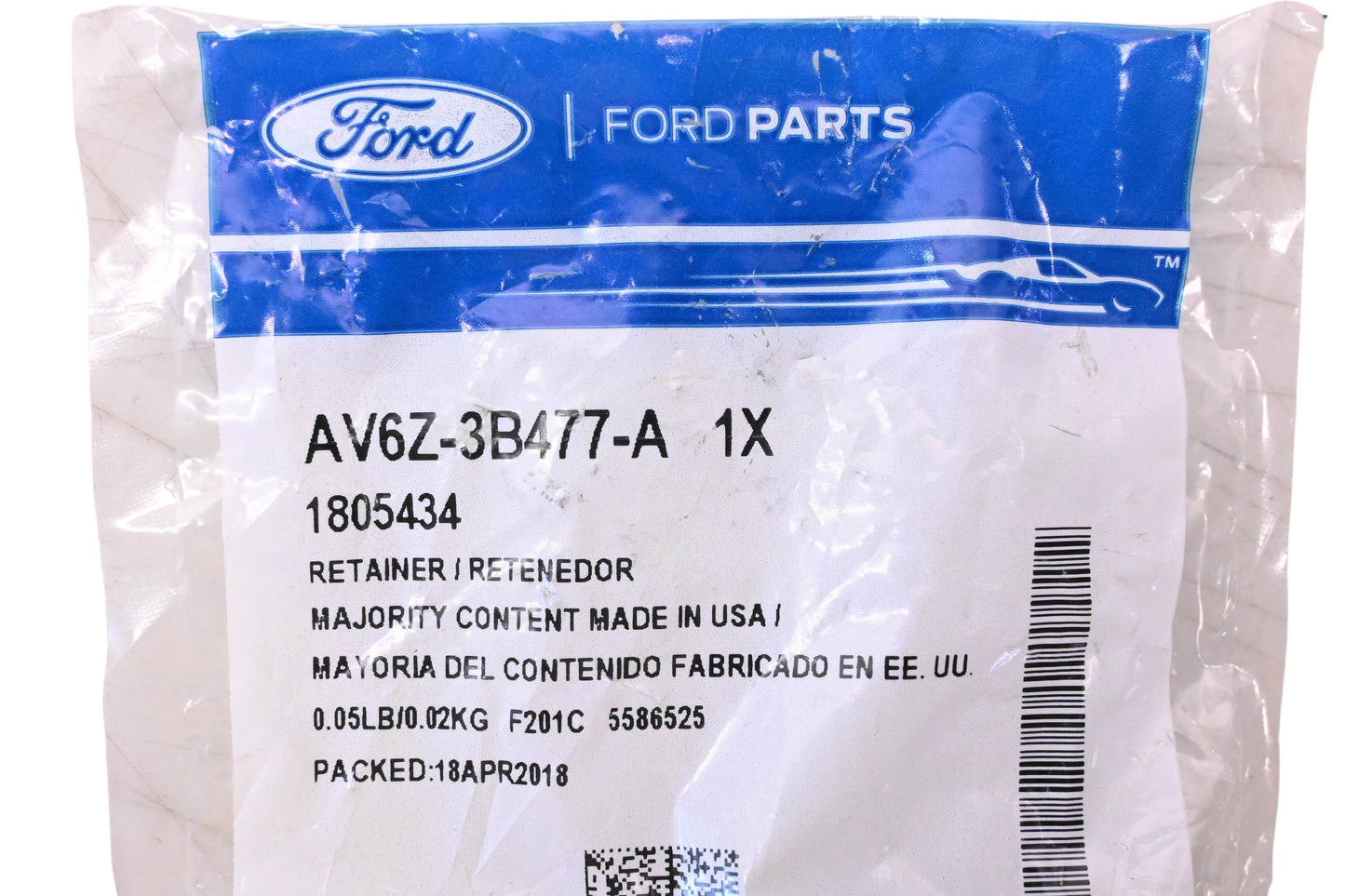 New OEM Ford AV6Z-3B477-A, 1805434 Front Axle Shaft Nut NOS