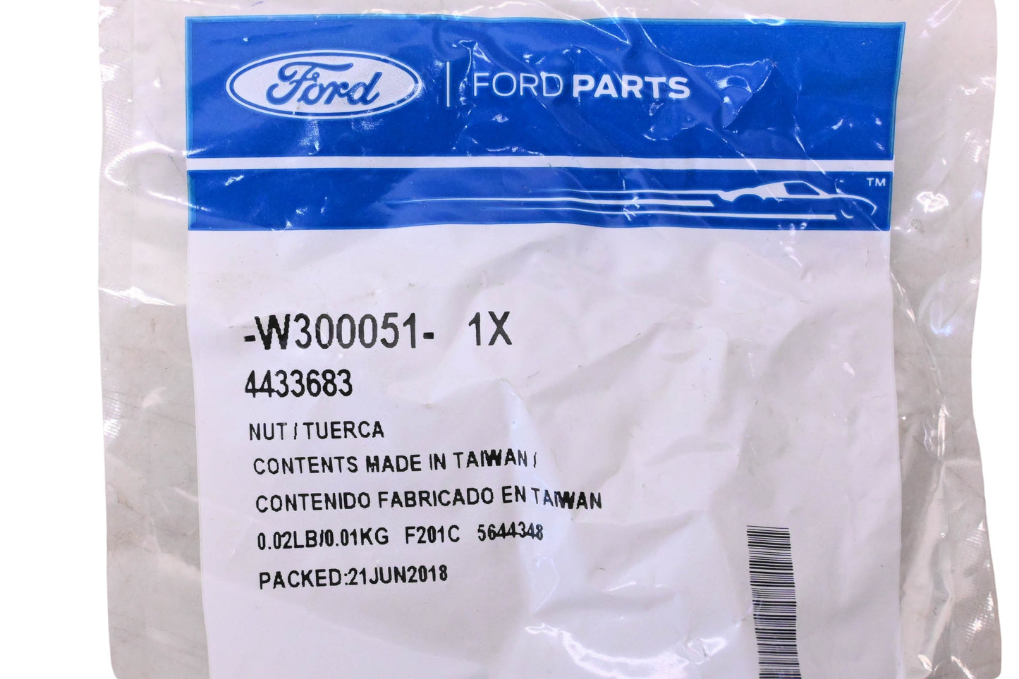 New OEM Ford W300051, 4433683 Exhaust Manifold Mount Nut NOS
