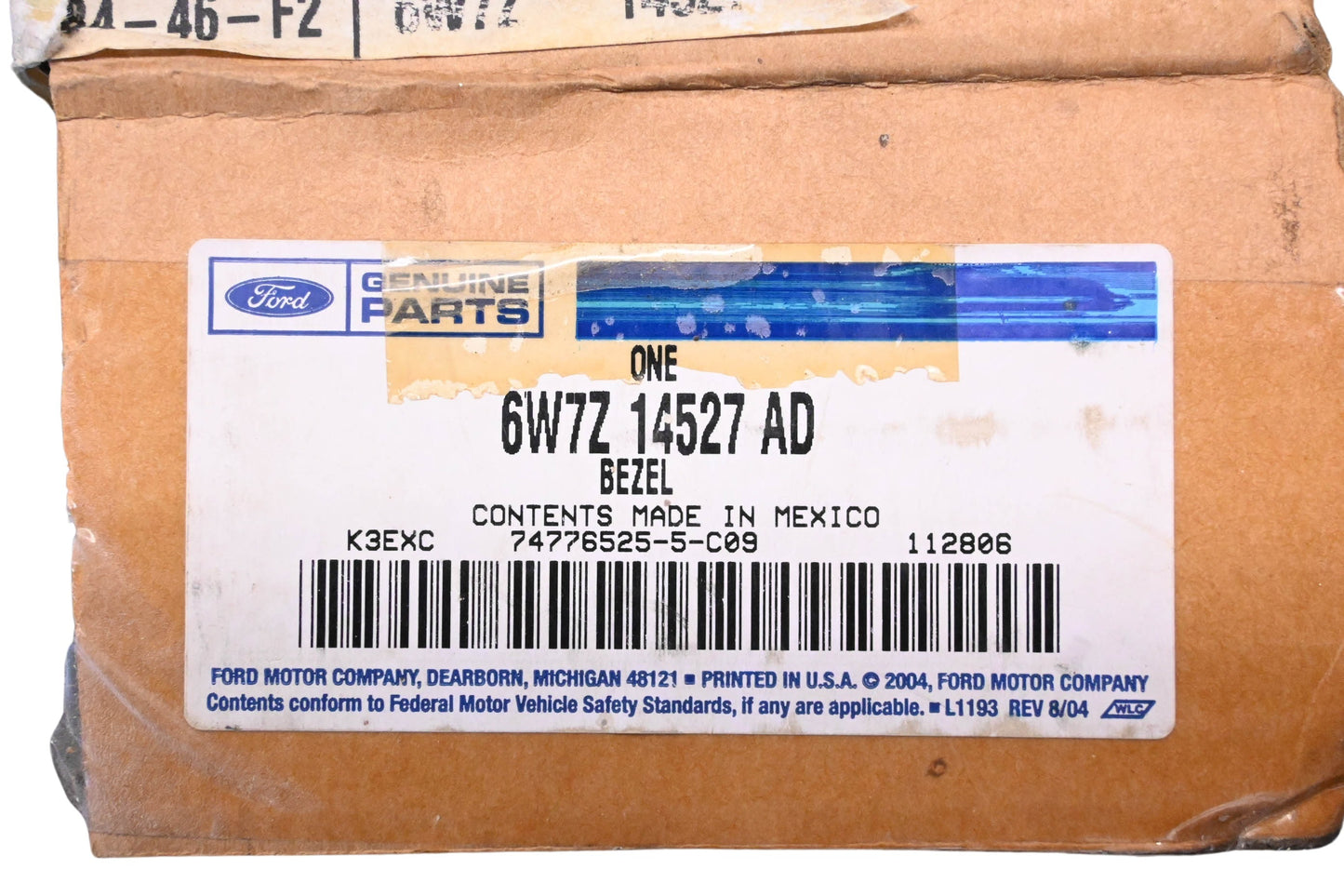New OEM Ford 6W7Z-14527-AD Rear Left Door Window Switch Bezel NOS