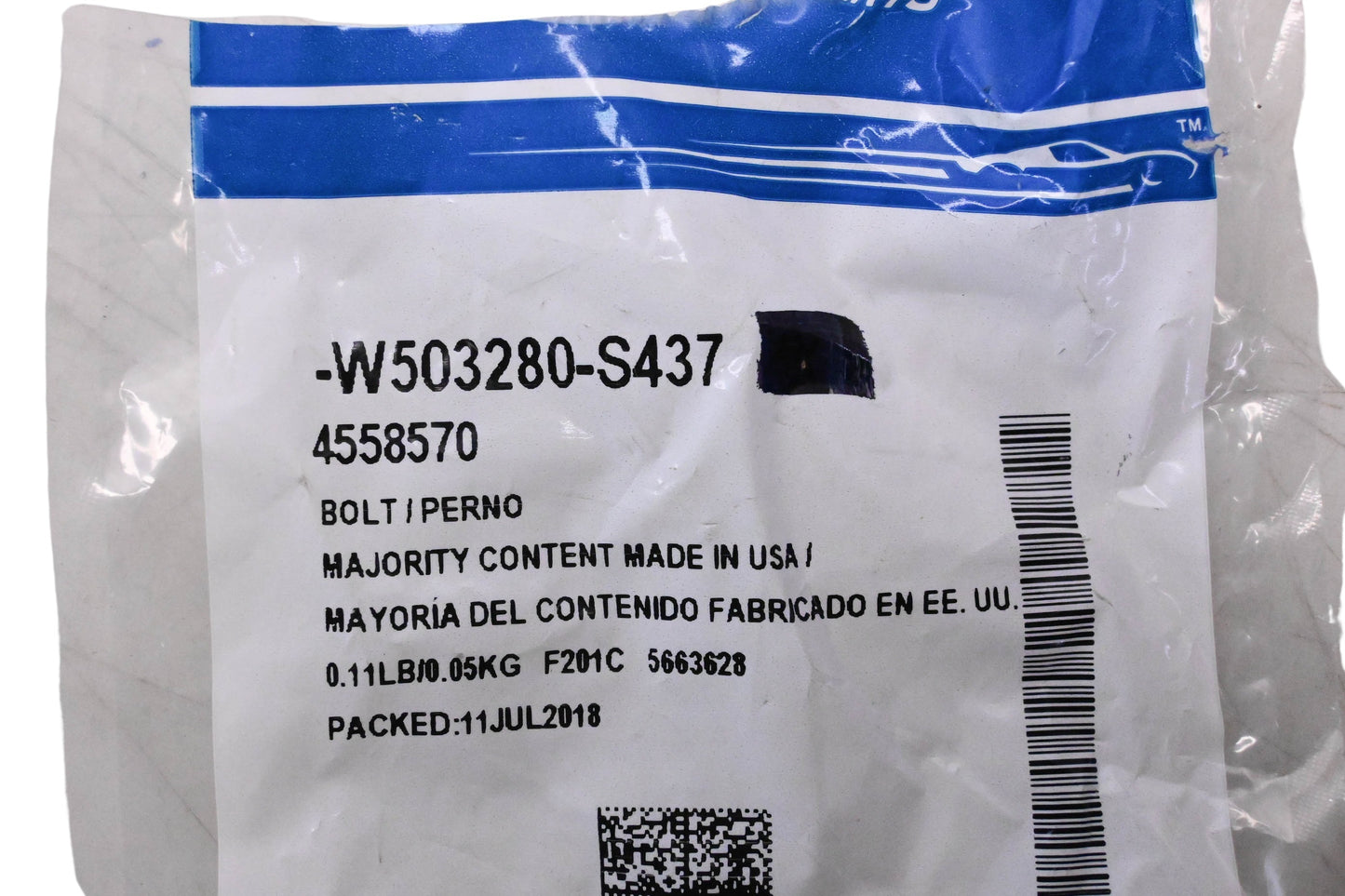 New OEM Ford W503280-S437, 4558570 Ignition Coil Bolt & Washer Assemblies Qty 2 NOS